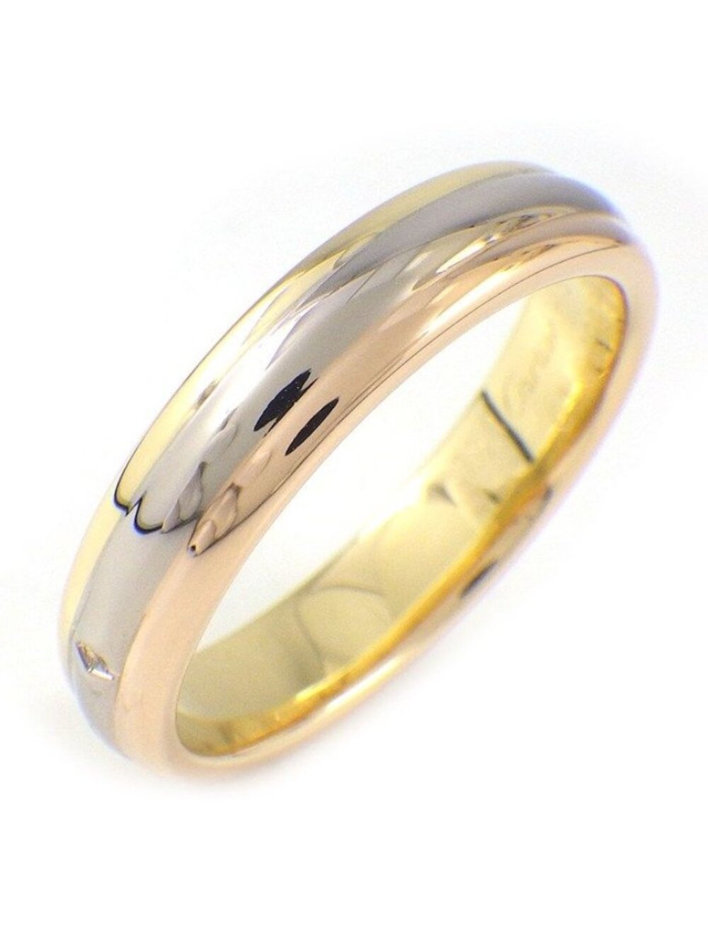 Cartier Ring Vendome Trinity Wedding 18k Pink Gold 18k White 18k Yellow